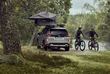 space for cycle carriers next to the tepui foothill rooftent